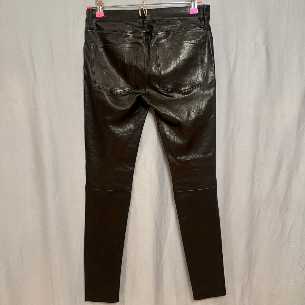NWT Leather Frame Le Skinny de Jeanne Women's Pants, Black 26 Authentic lamb - Picture 8 of 11